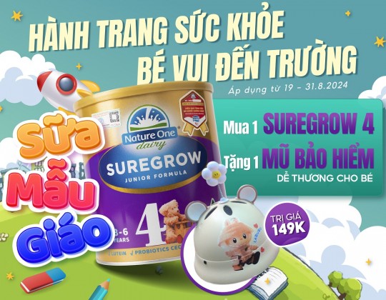 Mua sữa tăng cân SureGrow số 4 – Nhận quà XỊN liền tay