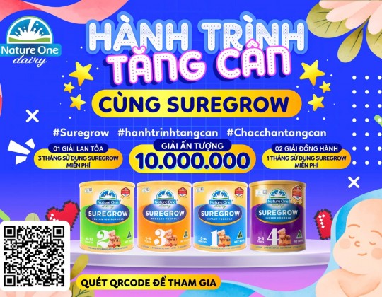 Tham gia ngay "Hành trình tăng cân" cùng SureGrow - Nhận về quà giá trị đến hơn 20 triệu