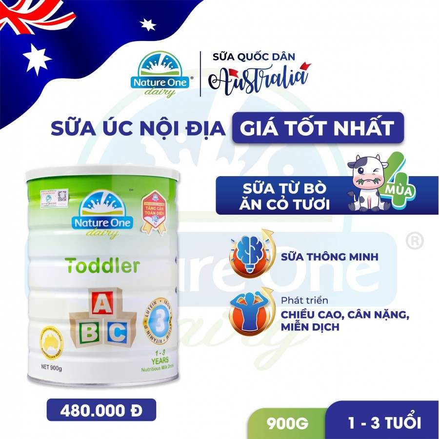 Nature One Dairy số 3 - Sữa Úc nội địa giá tốt nhất cho bé từ 1 - 3 tuổi