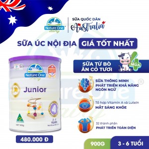 Nature One Dairy Junior - Sữa Úc nội địa giá tốt nhất cho bé từ 3 - 6 tuổi