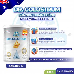 Dr.Colostrum số 2 - Sữa non thuần chủng - Tăng cân, tăng đề kháng cho trẻ từ 6-12 tháng tuổi