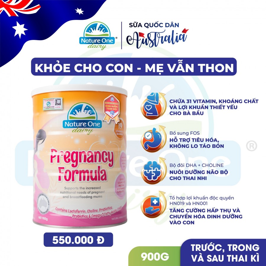 Nature One Dairy Pregnancy Formula 900g - Sữa bầu khỏe cho con, mẹ vẫn thon