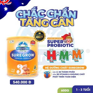 Sữa tăng cân Suregrow HMM số 3 cho bé từ 1-3 tuổi - Hộp 600g