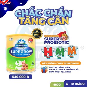 Sữa tăng cân SureGrow HMM số 2 cho bé từ 6-12 tháng tuổi - Hộp 600g