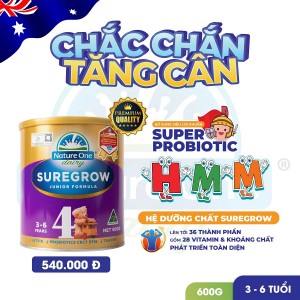 Sữa tăng cân SureGrow HMM số 4 cho bé từ 3-6 tuổi - Hộp 600g