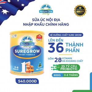 Sữa Sure Grow HMM số 1 cho bé từ 0-6 tháng tuổi - Hộp 600g