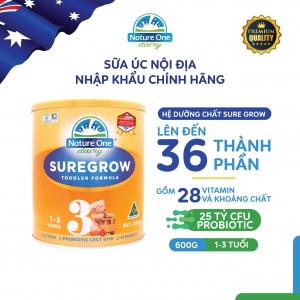Sữa Sure Grow HMM số 3 cho bé từ 1-3 tuổi - Hộp 600g