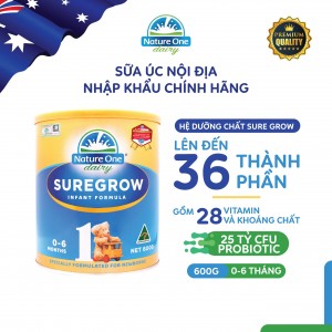 Sữa Sure Grow HMM số 1 cho bé từ 0-6 tháng tuổi - Hộp 600g