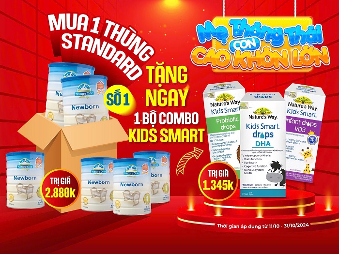 Chương trình khuyến mại mua 1 thùng sữa Nature One Dairy số 1