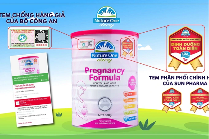 Quan sát tem trên lon sữa Nature One Dairy chính hãng