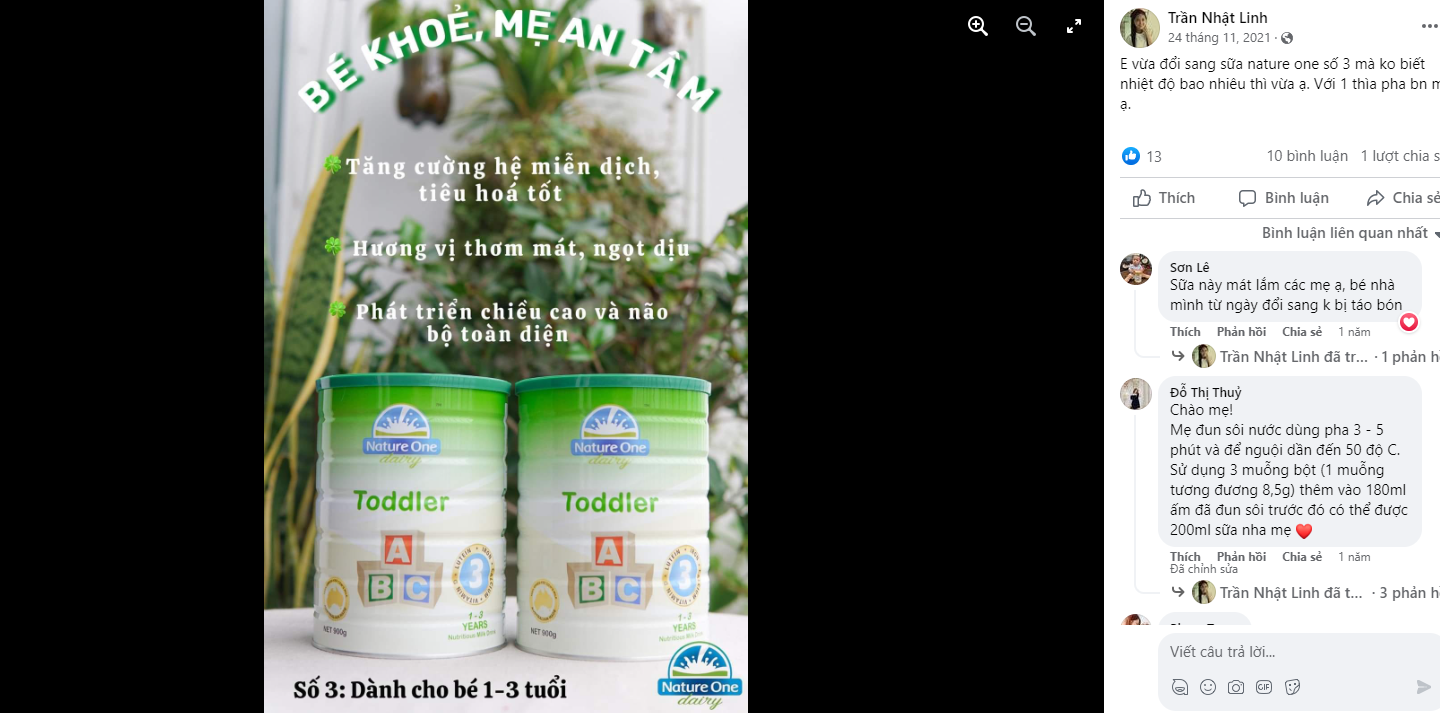 Người tiêu dùng Việt nói gì về sữa Nature One của Úc