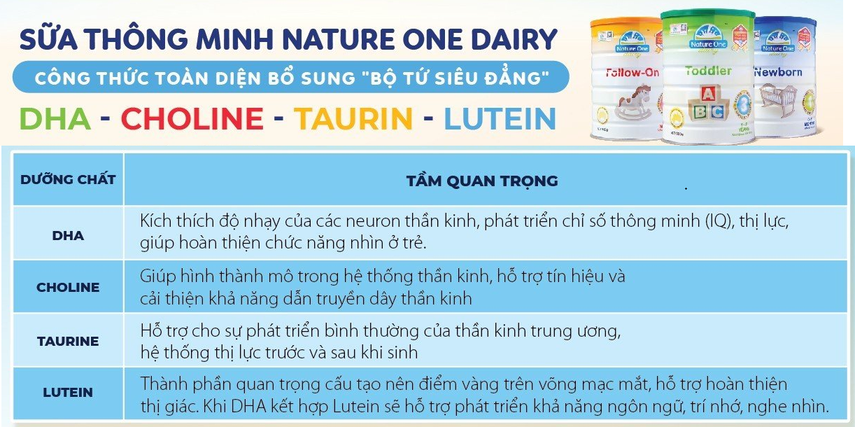 Phát triển IQ vượt trội cho trẻ trong 1000 ngày vàng đầu đời với sữa Nature One Dairy