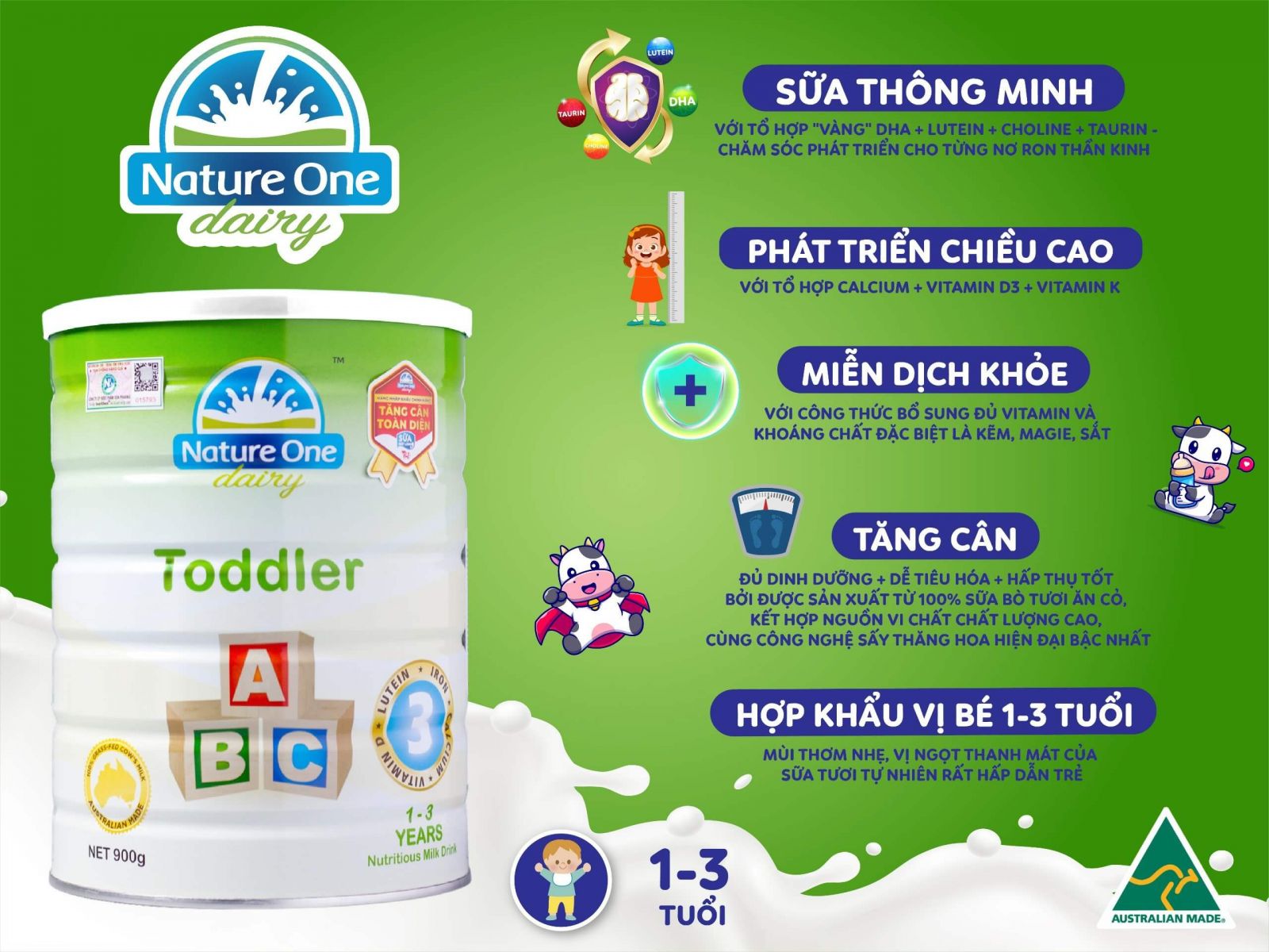 Công dụng sữa Nature One Dairy số 3