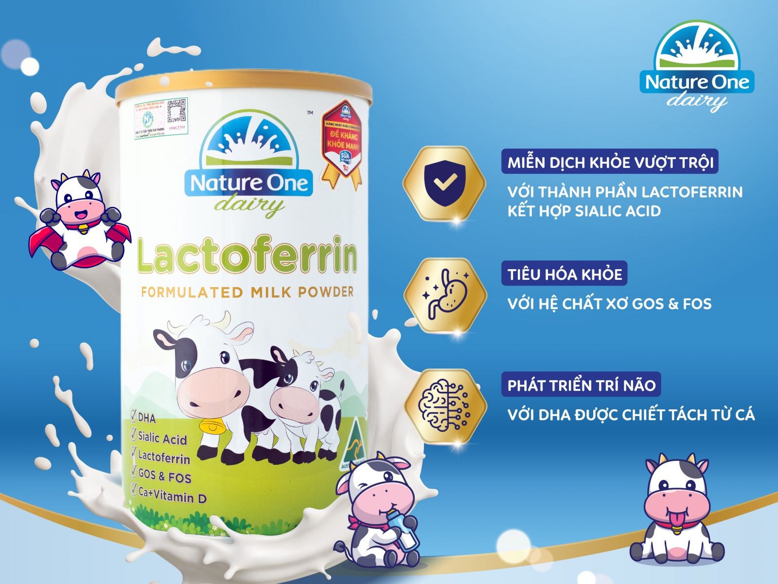 Sữa tăng cường miễn dịch Nature One Dairy Lactoferrin