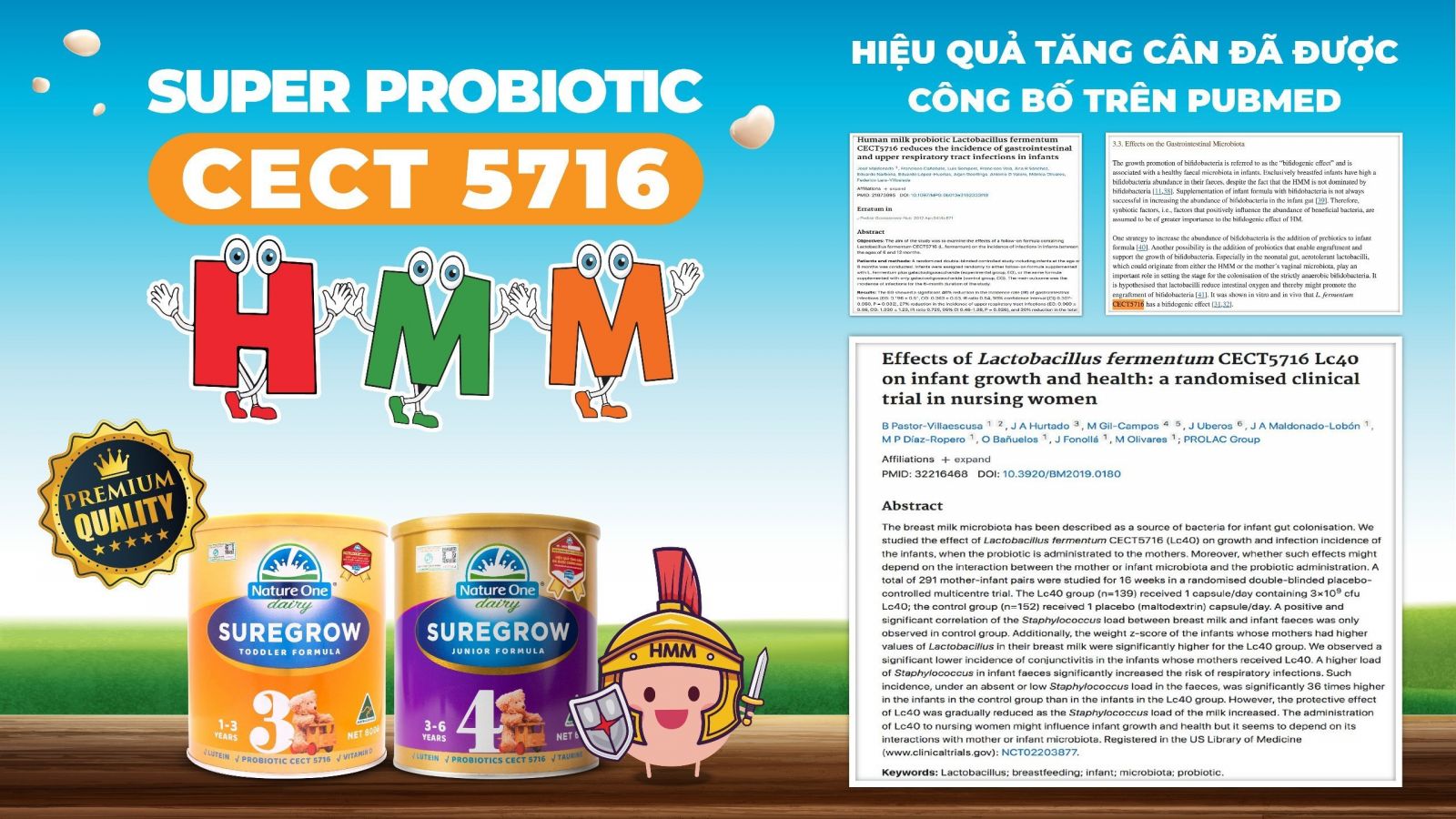 ác tài liệu được công bố trên Dược điểm quốc gia Hoa Kỳ cho thấy CECT5716 giúp hỗ trợ tăng cân, cải thiện hệ tiêu hóa và tăng cường sức khỏe cho trẻ nhỏ